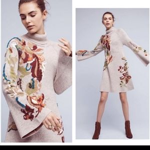 EUC Anthropologie - gorgeous embroidered dress by Knitted & Knotted